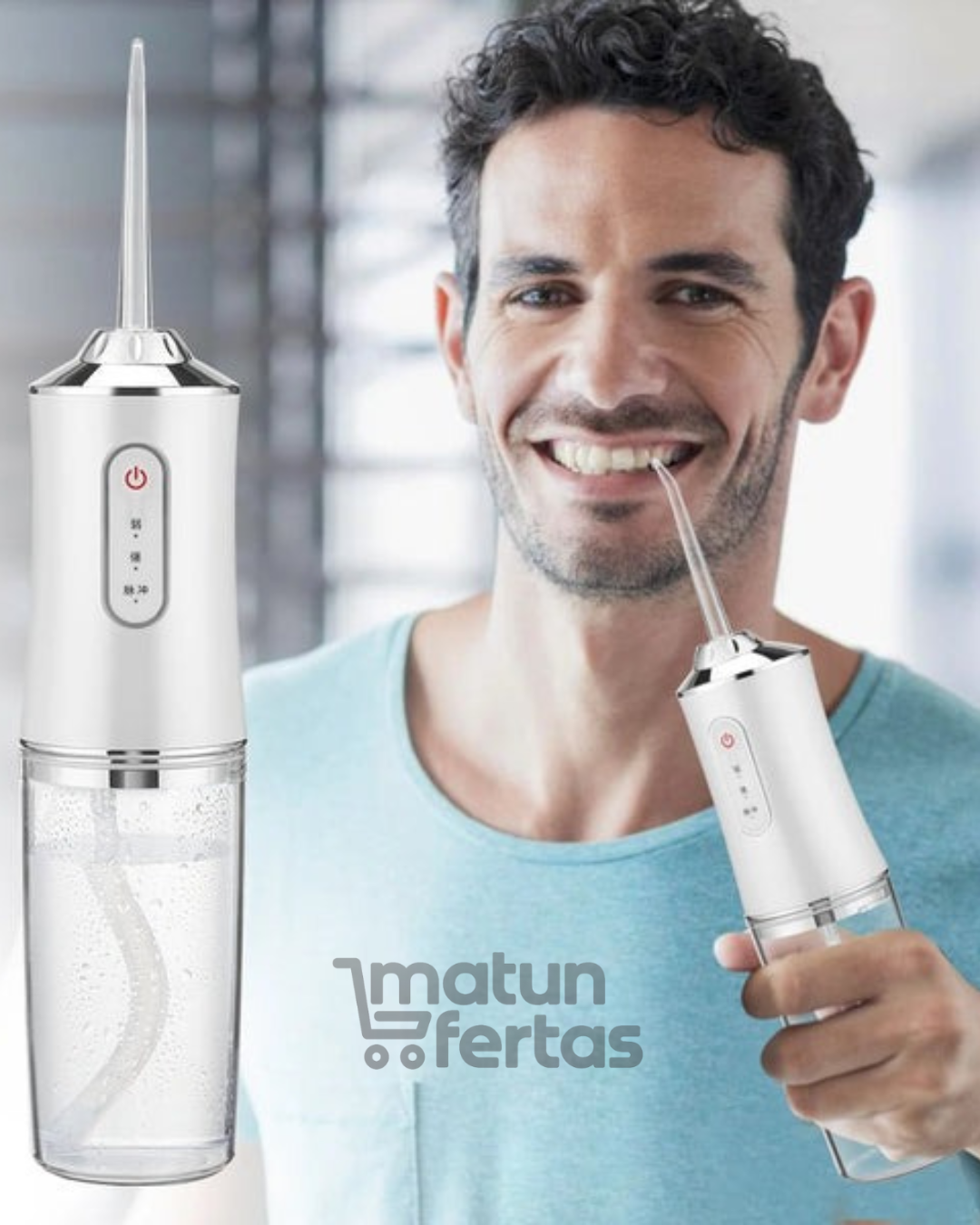 Irrigador Bucal inalámbrico + Lápiz Blanqueador